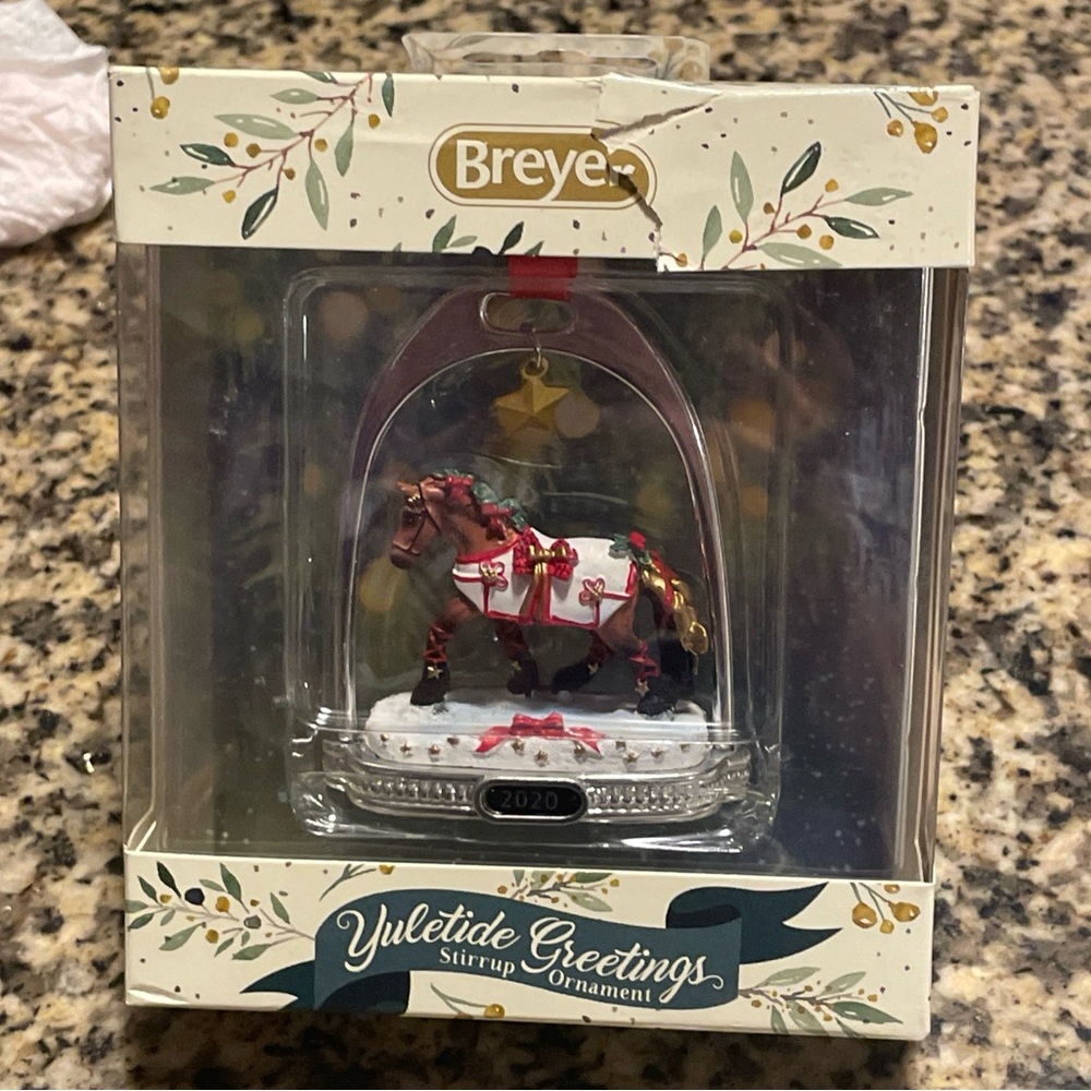 Breyer 2020 horse ornament/ collectable series 4"/ stirrup ornament.